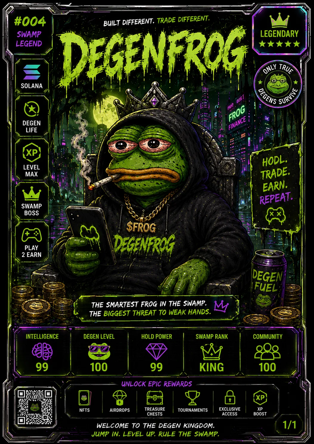 Swamp Legend #001 NFT card
